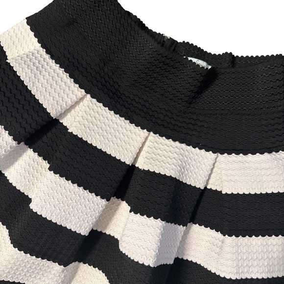 Black & White Striped Textured Skirt Small - Picture 2 of 2